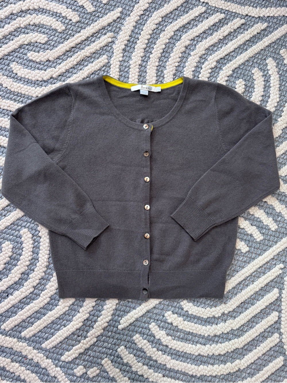 Boden 100% Cashmere Gray Cardigan Sweater Size US 6
